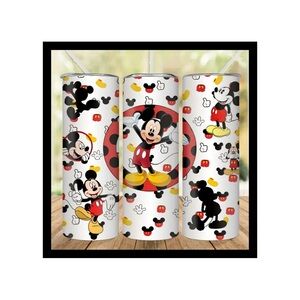 Disney Cartoon Tumbler With Lid And Straw, 20oz Stainless Steel Water Bottl